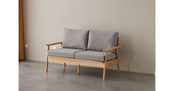 Solidwood Seattle 2 Seater Sofa Grey Oak Furniture Urban Sales